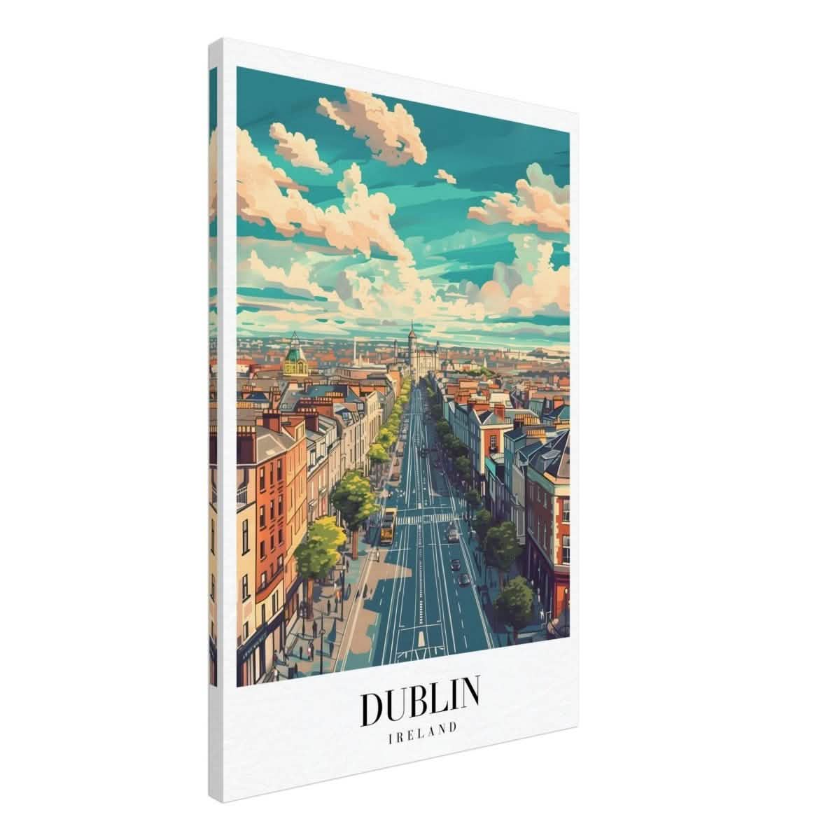 Da Vinci Travel Collection wall art print | Dublin Ireland - Canvas - 50x75 cm / 20x30″ - Slim