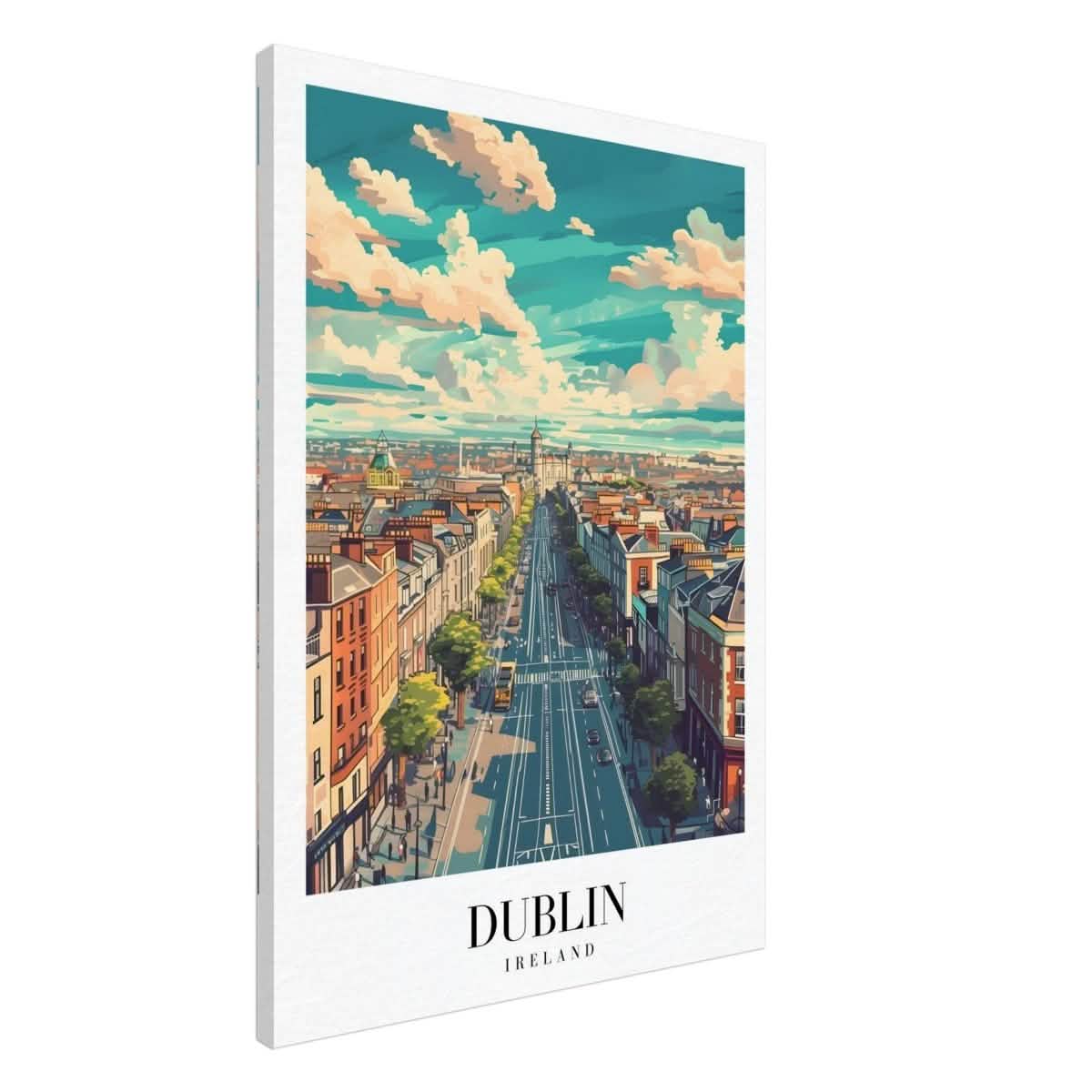 Da Vinci Travel Collection wall art print | Dublin Ireland - Canvas - 70x100 cm / 28x40″ - Thick