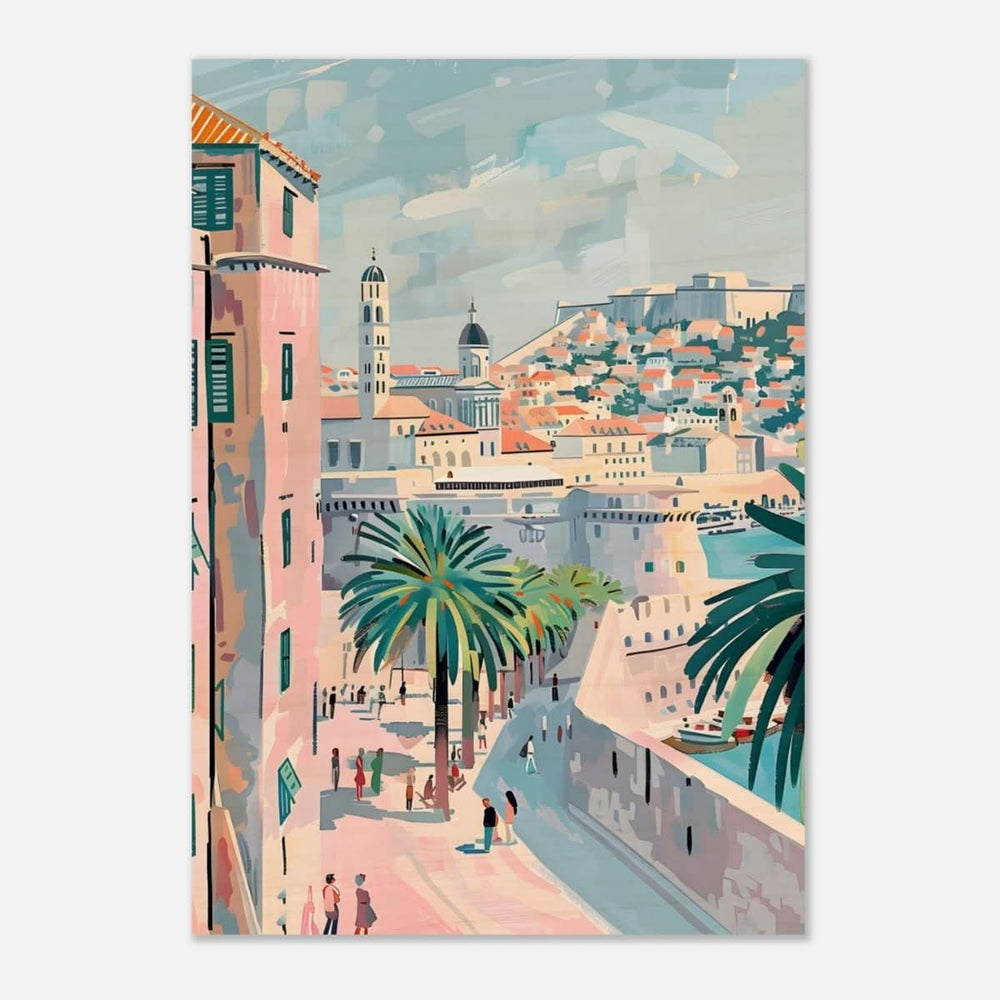 Da Vinci Travel Collection wall art print | Dubrovnik Croatia - Wood Prints - 70x100 cm / 28x40″ - 20 mm