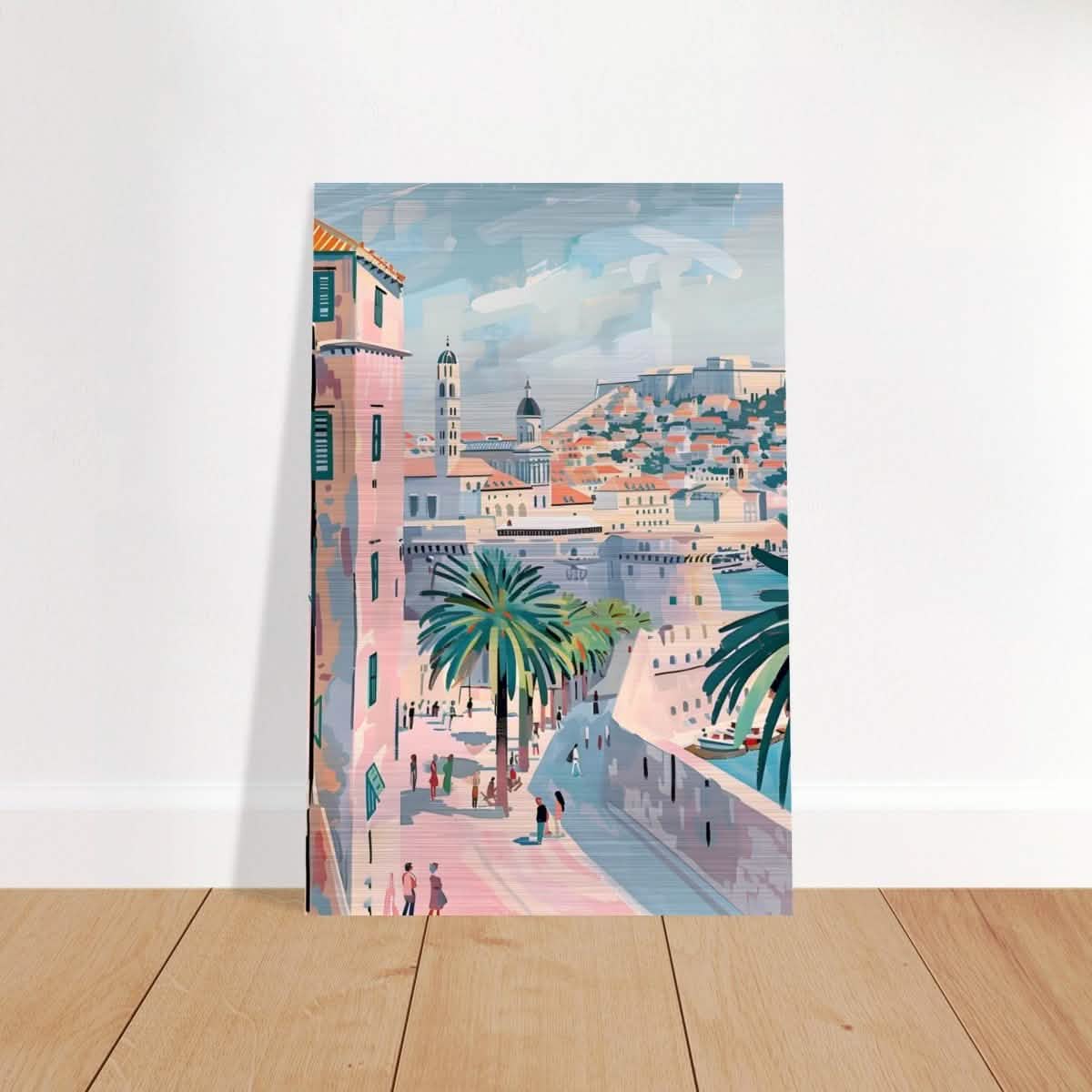 Da Vinci Travel Collection wall art print | Dubrovnik Croatia - Brushed Aluminum Print - 60x90 cm / 24x36″ -