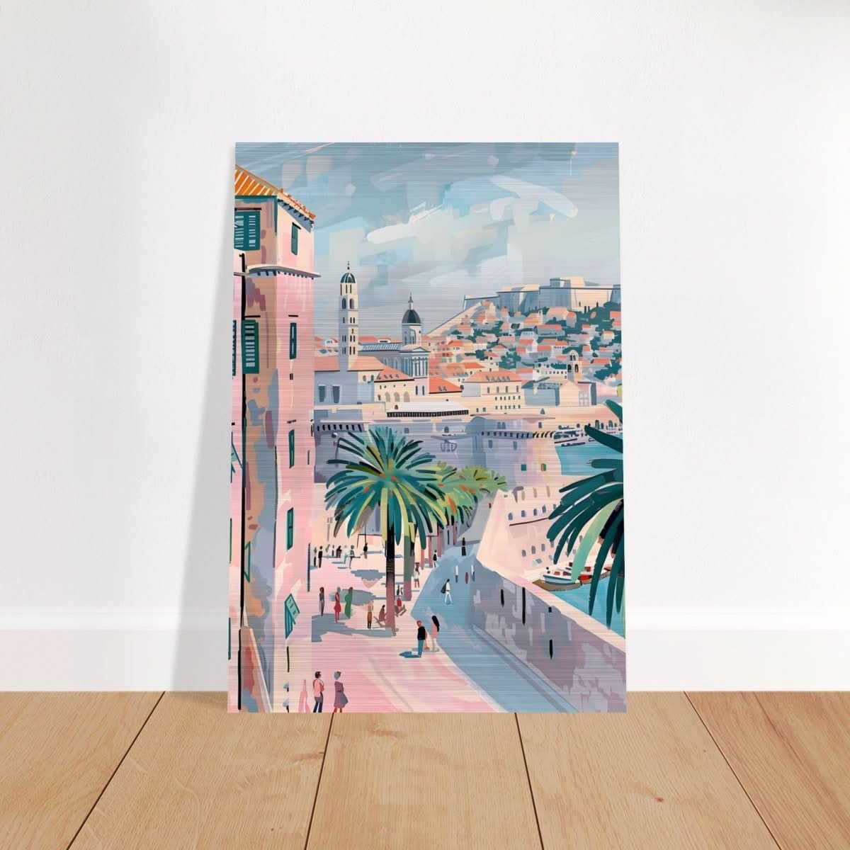 Da Vinci Travel Collection wall art print | Dubrovnik Croatia - Brushed Aluminum Print - 70x100 cm / 28x40″ -