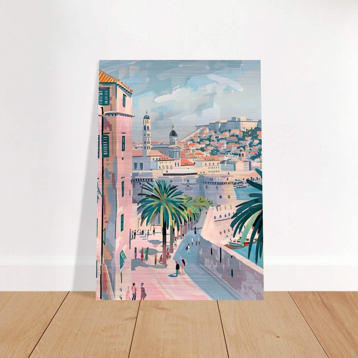 Da Vinci Travel Collection wall art print | Dubrovnik Croatia - Brushed Aluminum Print - 70x100 cm / 28x40″ -