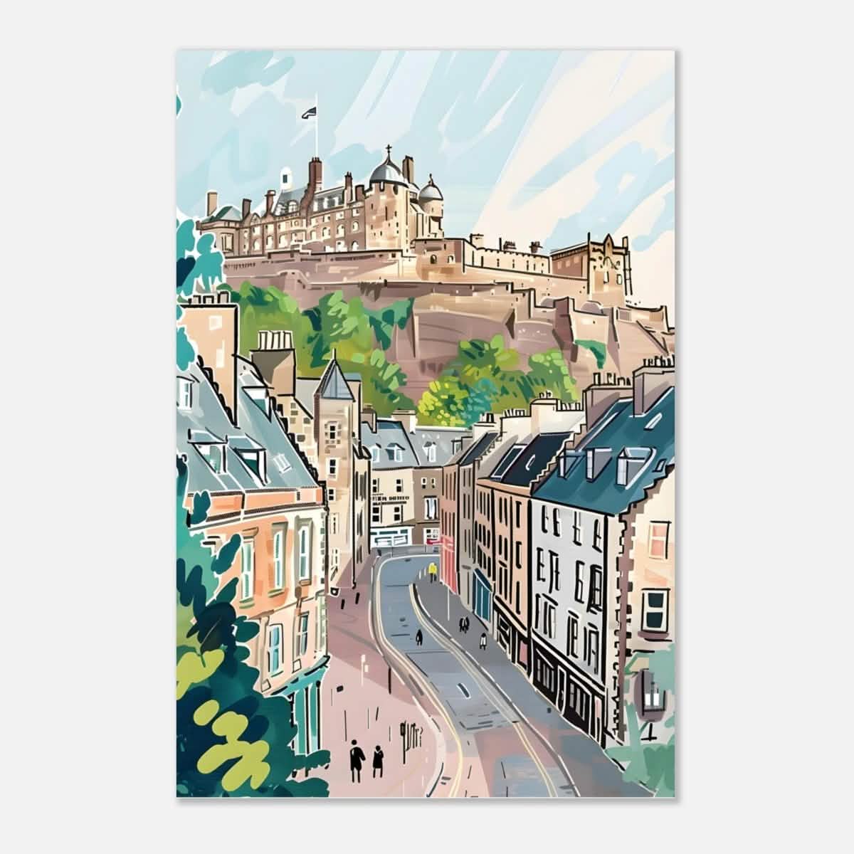 Da Vinci Travel Collection wall art print | Edinburgh Scotland - Aluminum Print - 50x75 cm / 20x30″ -