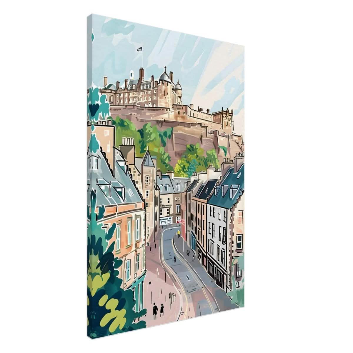 Da Vinci Travel Collection wall art print | Edinburgh Scotland - Canvas - 60x90 cm / 24x36″ - Slim