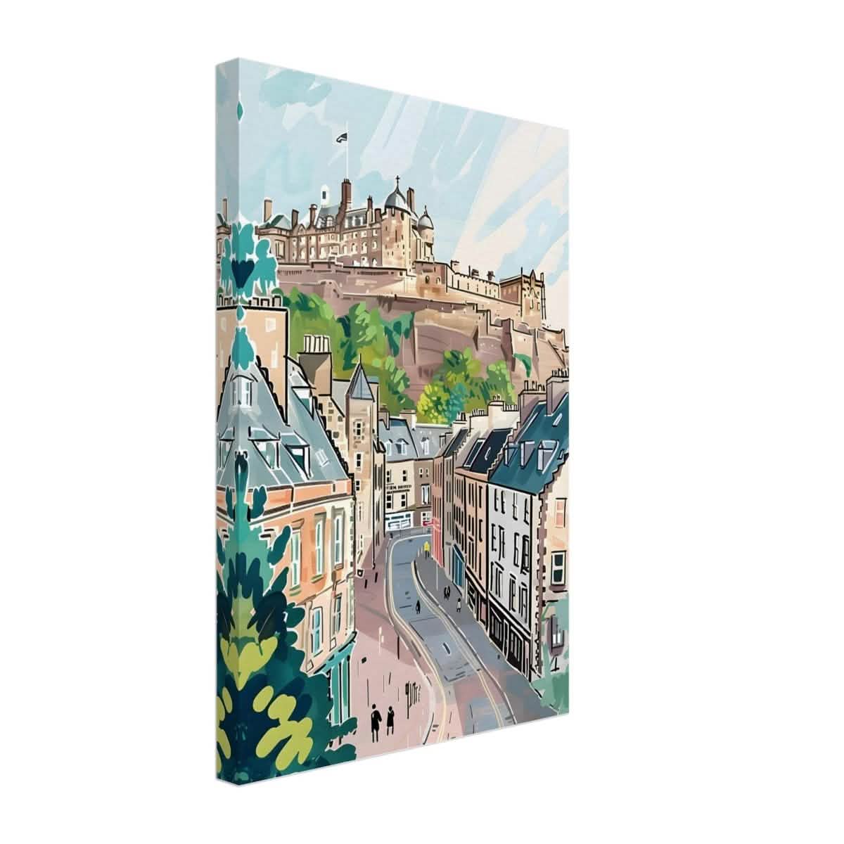 Da Vinci Travel Collection wall art print | Edinburgh Scotland - Canvas - 30x45 cm / 12x18″ - Slim
