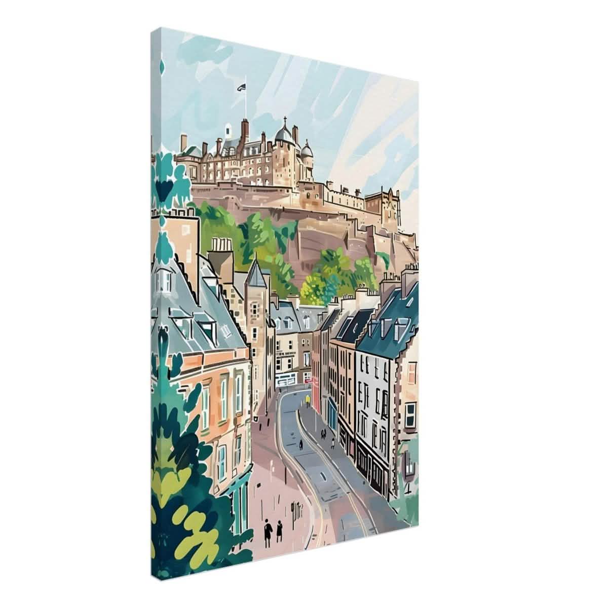 Da Vinci Travel Collection wall art print | Edinburgh Scotland - Canvas - 60x90 cm / 24x36″ - Thick