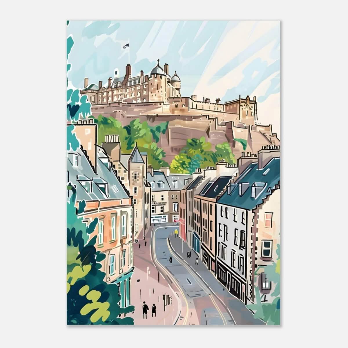 Da Vinci Travel Collection wall art print | Edinburgh Scotland - Aluminum Print - 70x100 cm / 28x40″ -