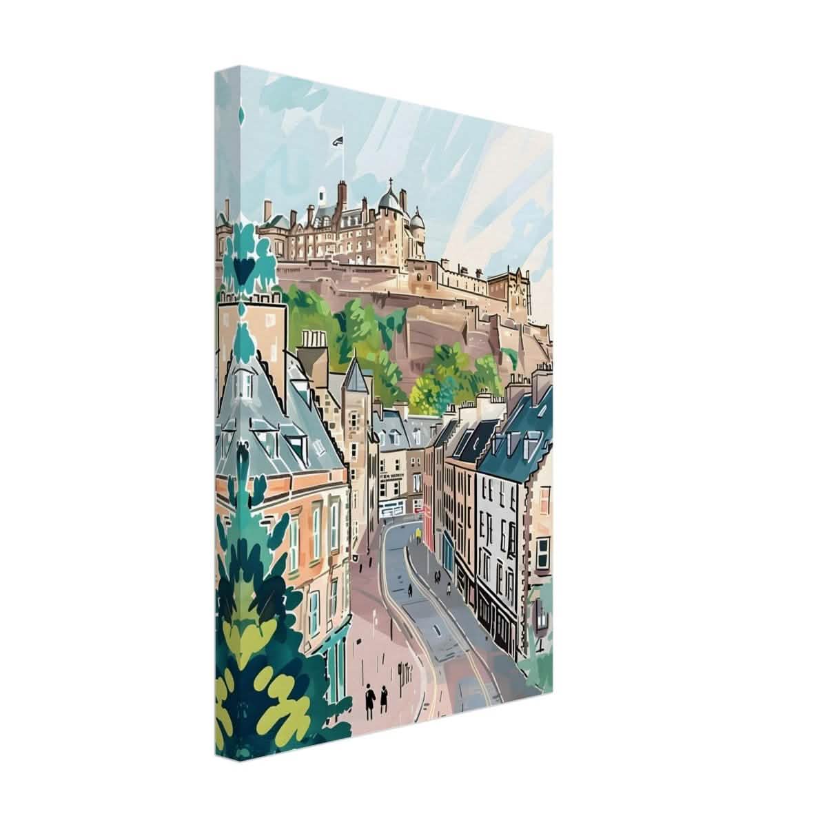 Da Vinci Travel Collection wall art print | Edinburgh Scotland - Canvas - 30x45 cm / 12x18″ - Thick