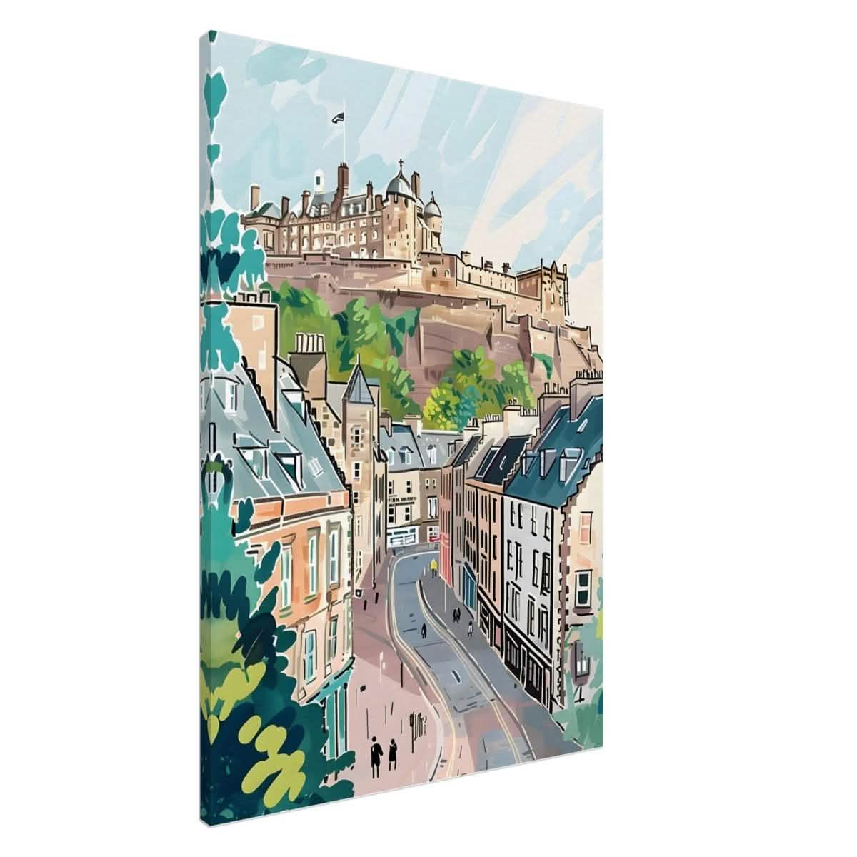 Da Vinci Travel Collection wall art print | Edinburgh Scotland - Canvas - 70x100 cm / 28x40″ - Slim