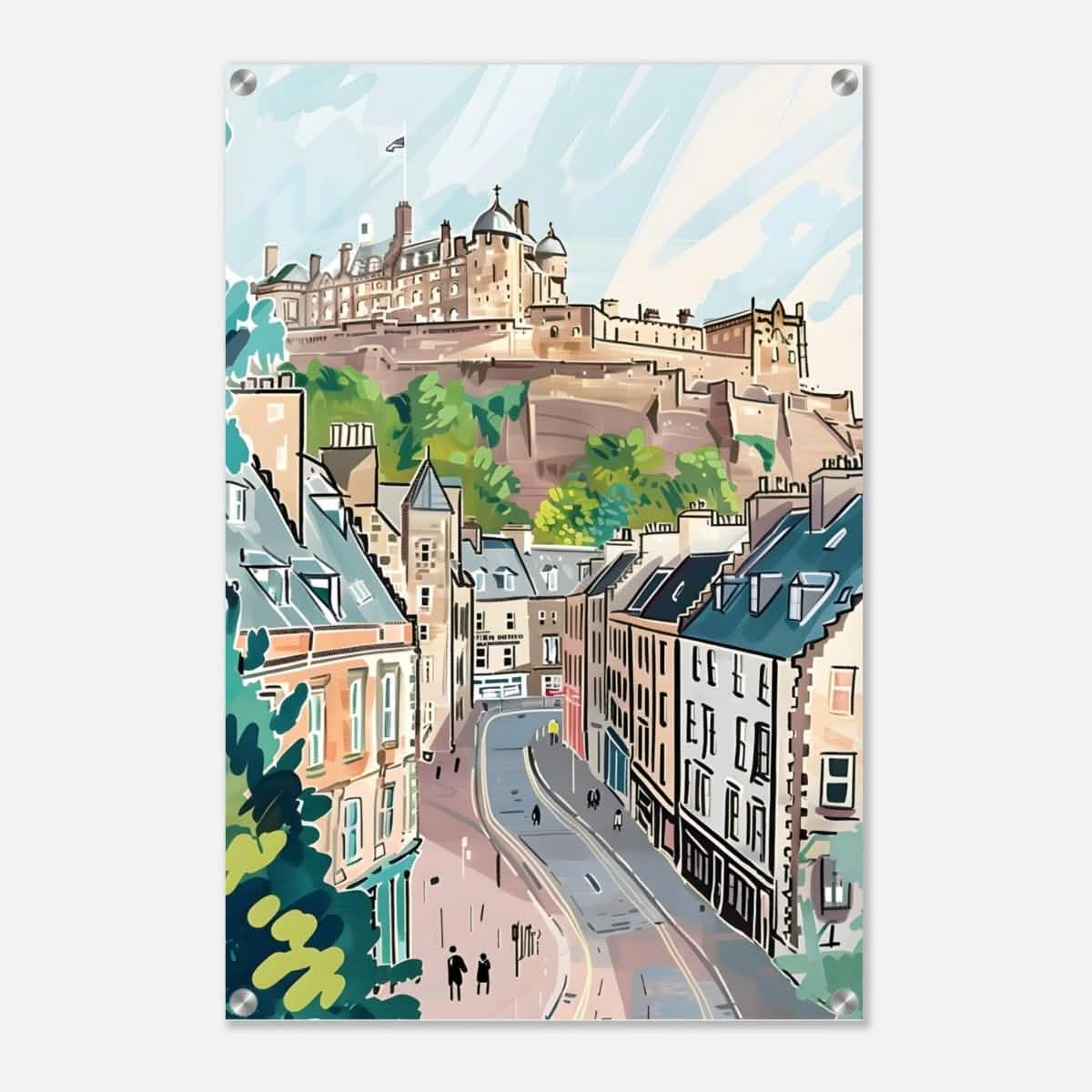 Da Vinci Travel Collection wall art print | Edinburgh Scotland - Acrylic Print - 50x75 cm / 20x30″ -