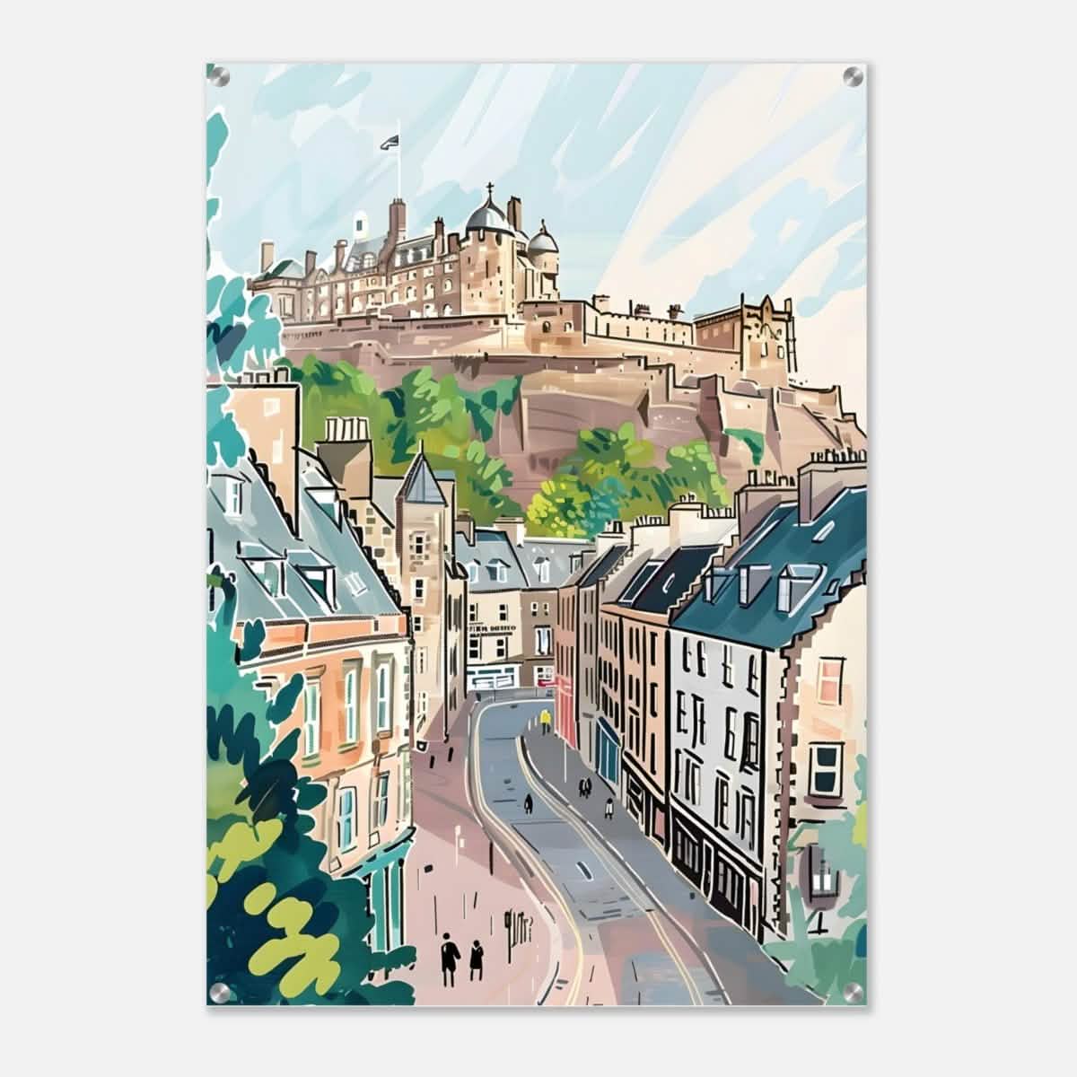Da Vinci Travel Collection wall art print | Edinburgh Scotland - Acrylic Print - 70x100 cm / 28x40″ -