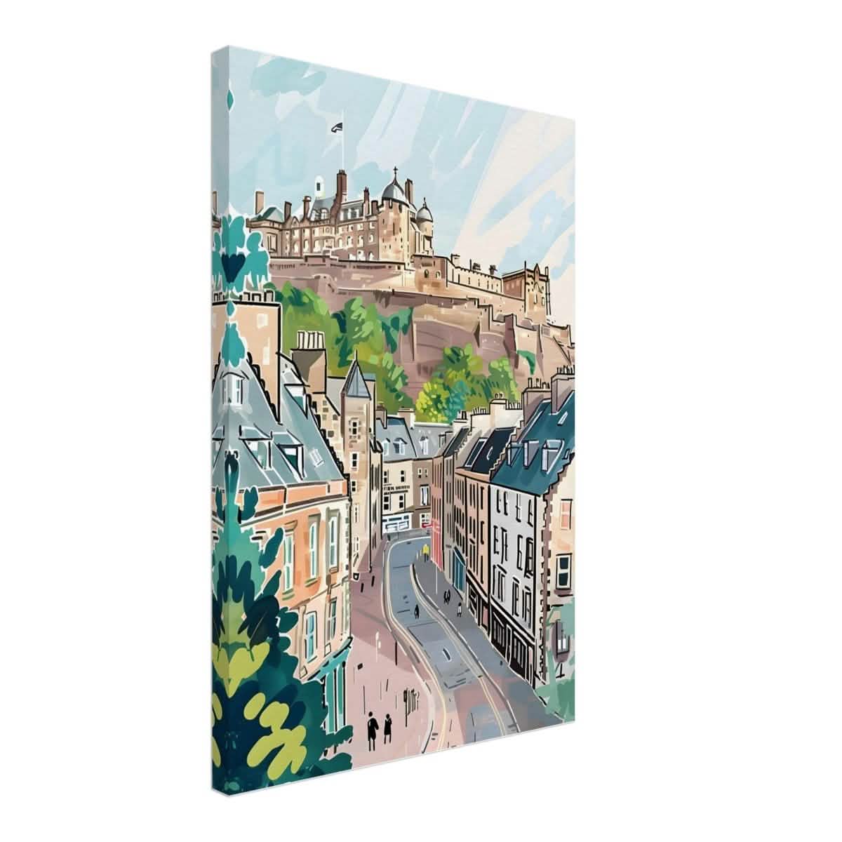 Da Vinci Travel Collection wall art print | Edinburgh Scotland - Canvas - 40x60 cm / 16x24″ - Slim