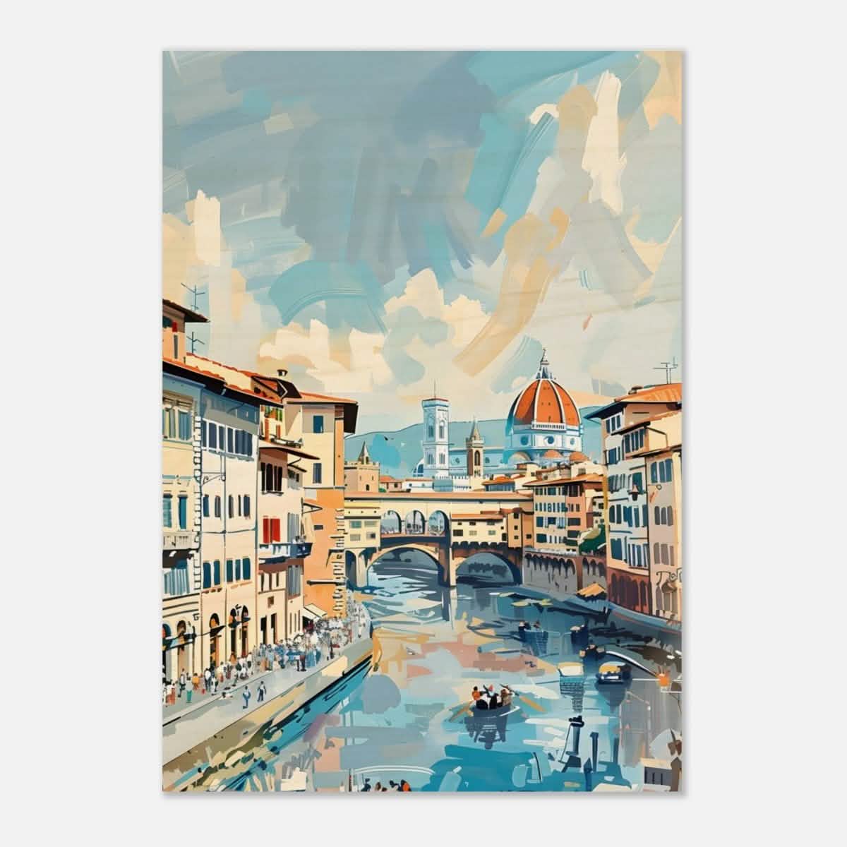 Da Vinci Travel Collection wall art print | Florence Italy - Wood Prints - 70x100 cm / 28x40″ - 20 mm