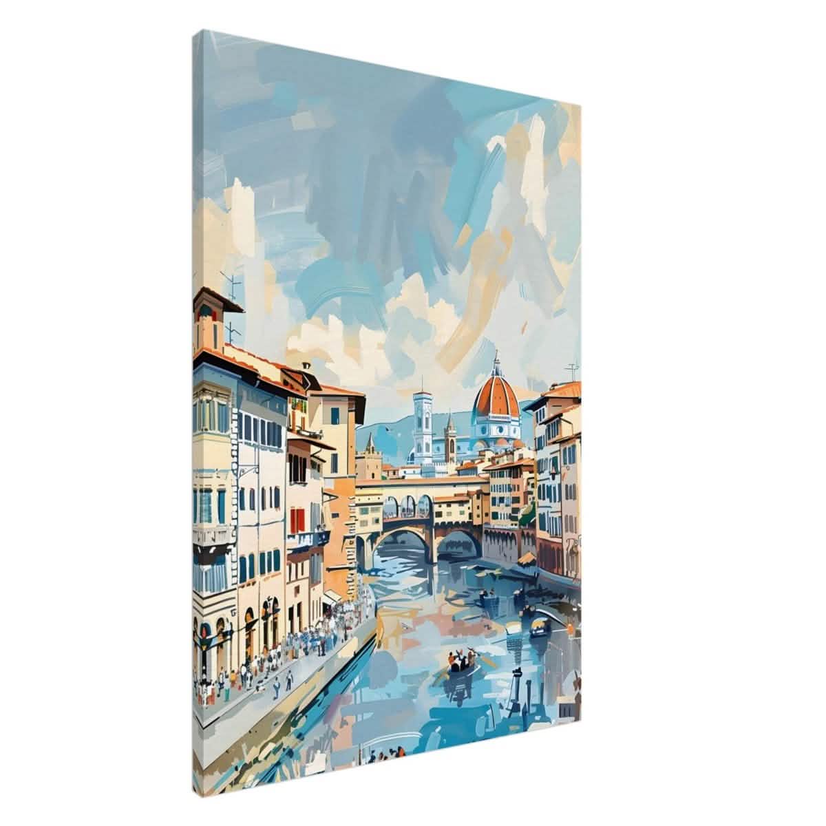 Da Vinci Travel Collection wall art print | Florence Italy - Canvas - 70x100 cm / 28x40″ - Slim