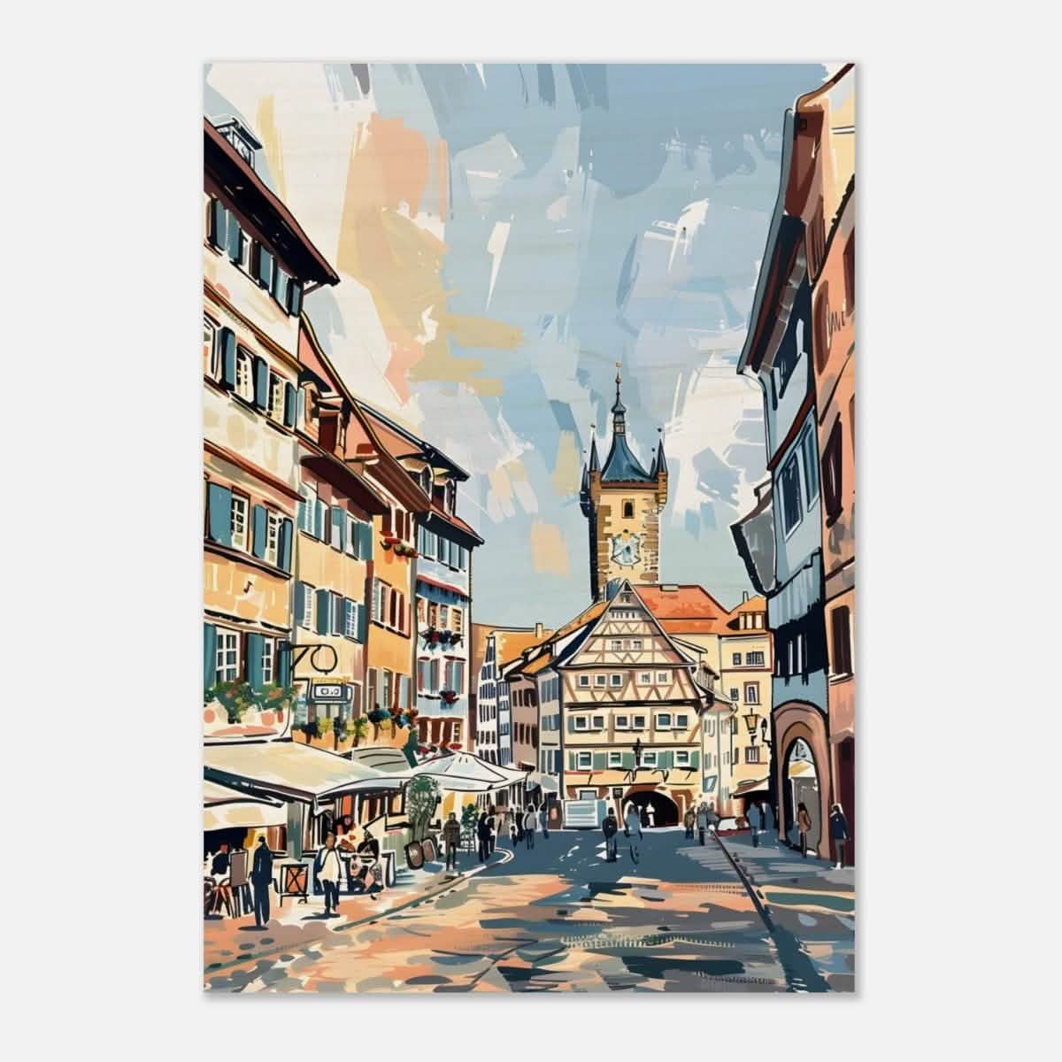 Da Vinci Travel Collection wall art print | Frankfurt Germany - Wood Prints - 70x100 cm / 28x40″ - 20 mm