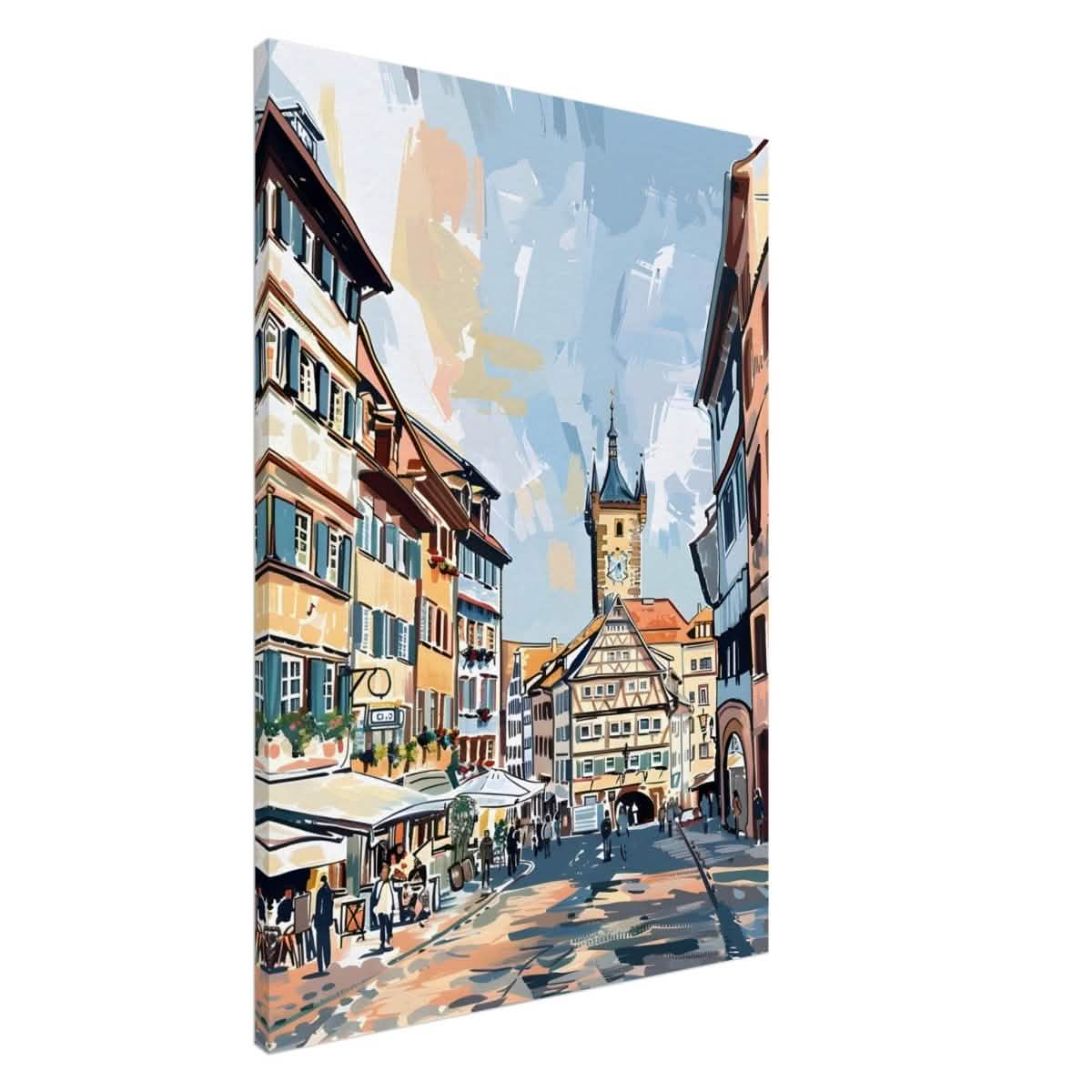 Da Vinci Travel Collection wall art print | Frankfurt Germany - Canvas - 70x100 cm / 28x40″ - Slim