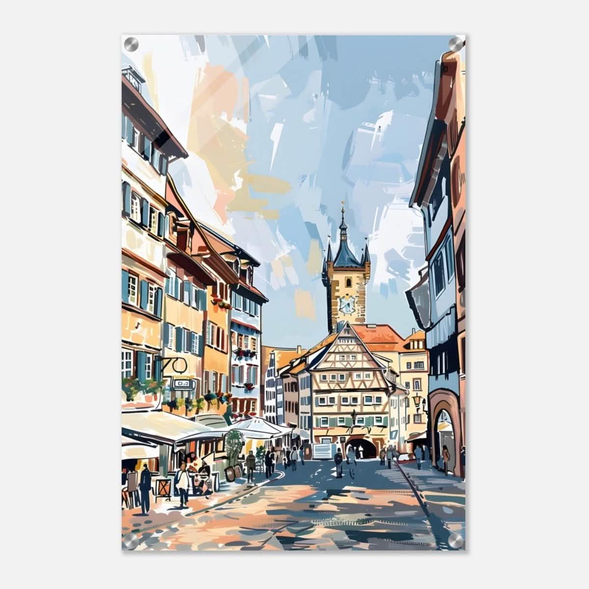 Da Vinci Travel Collection wall art print | Frankfurt Germany - Acrylic Print - 50x75 cm / 20x30″ -