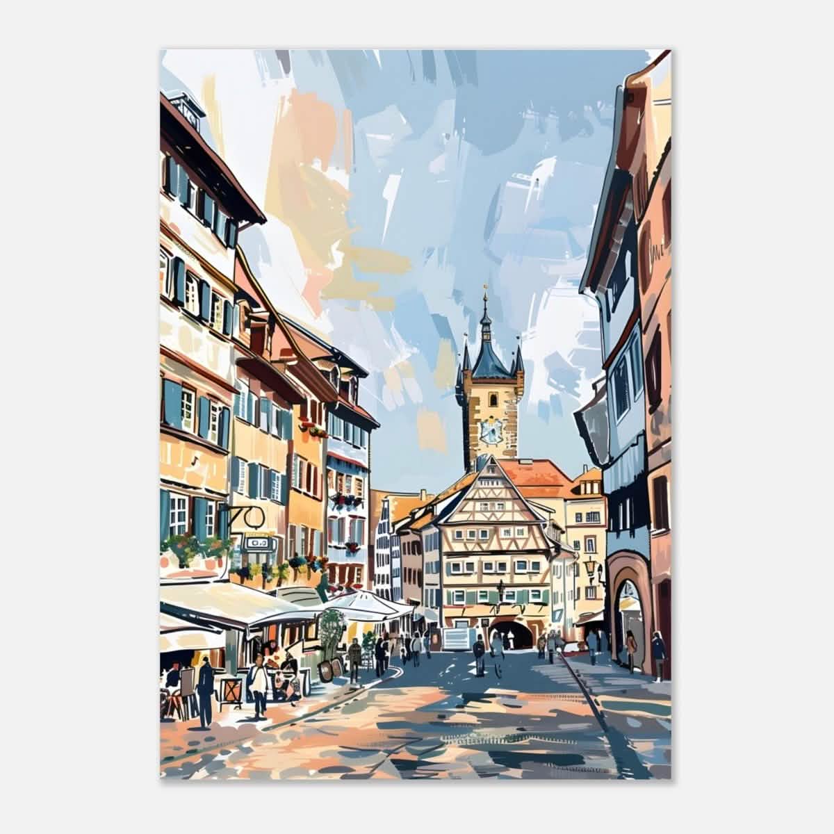Da Vinci Travel Collection wall art print | Frankfurt Germany - Aluminum Print - 70x100 cm / 28x40″ -