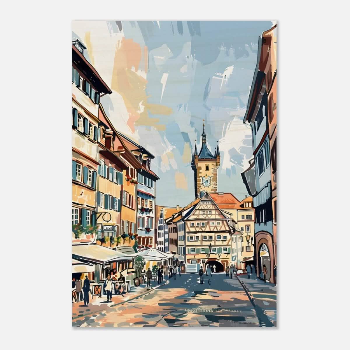 Da Vinci Travel Collection wall art print | Frankfurt Germany - Wood Prints - 40x60 cm / 16x24″ - 20 mm