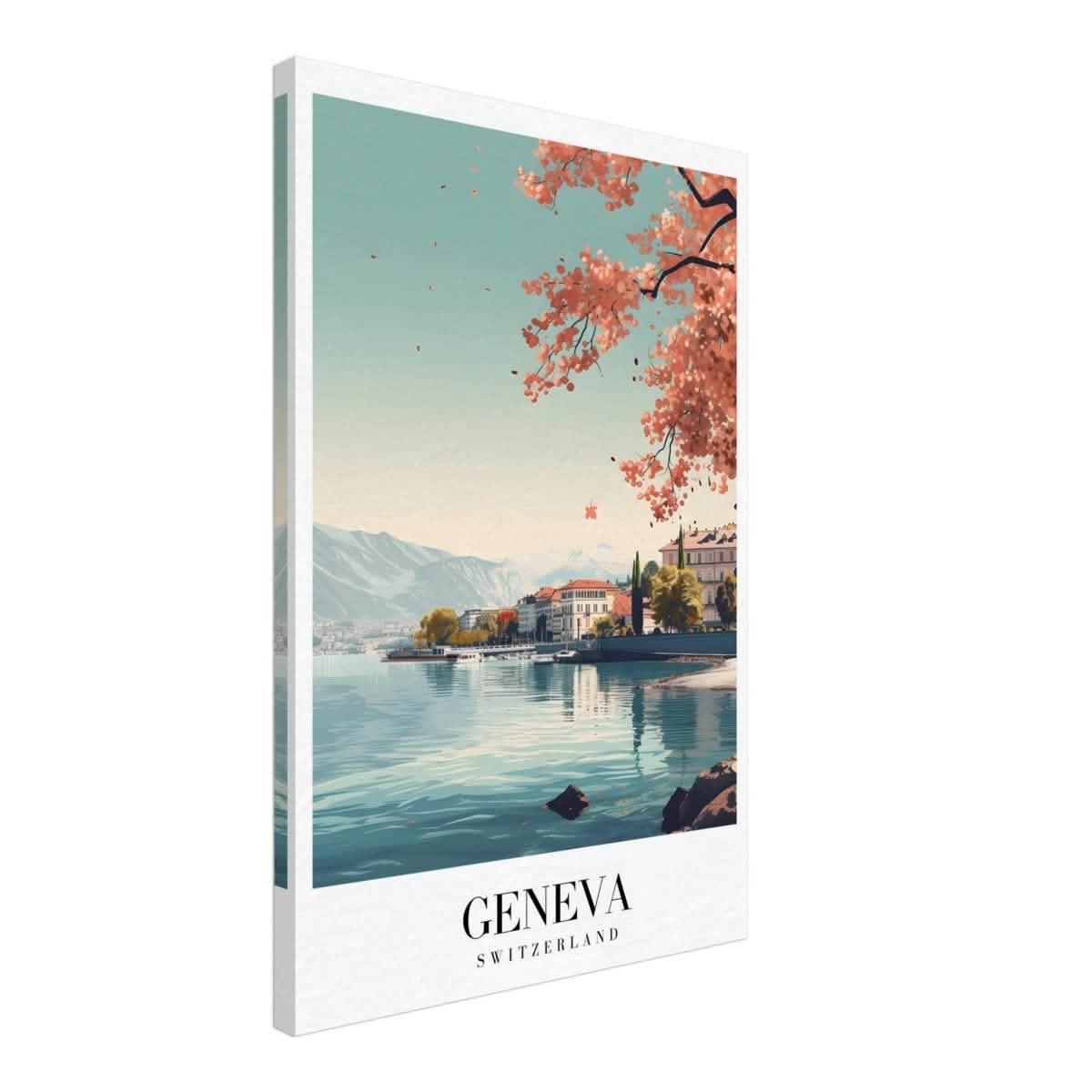 Da Vinci Travel Collection wall art print | Geneva Switzerland - Canvas - 50x75 cm / 20x30″ - Thick