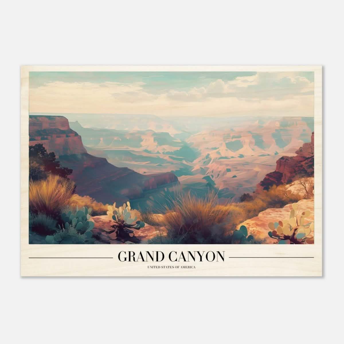 Da Vinci Travel Collection wall art print | Grand Canyon USA - Wood Prints - 70x100 cm / 28x40″ - 10 mm
