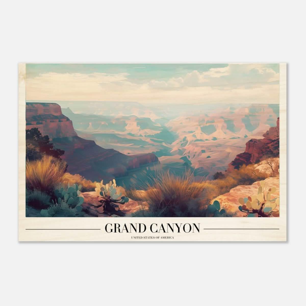 Da Vinci Travel Collection wall art print | Grand Canyon USA - Wood Prints - 50x75 cm / 20x30″ - 20 mm