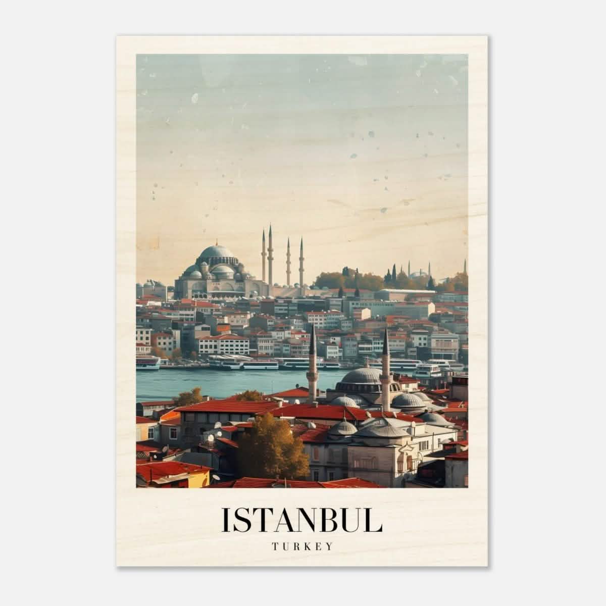 Da Vinci Travel Collection wall art print | Istanbul Turkey - Wood Prints - 70x100 cm / 28x40″ - 20 mm