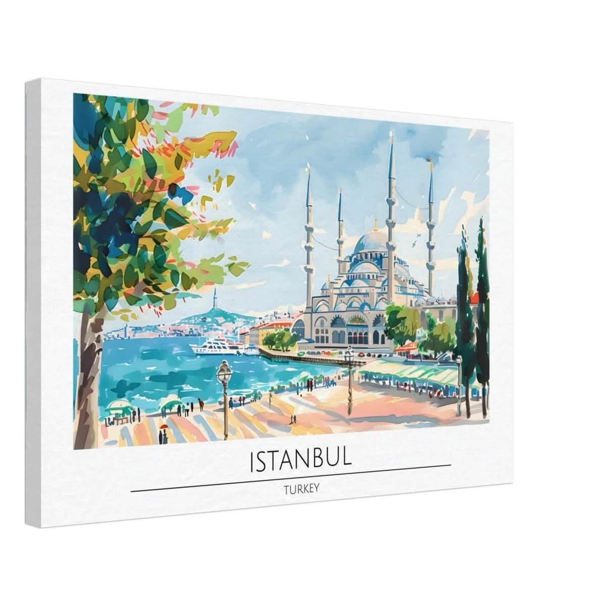 Da Vinci Travel Collection wall art print | Istanbul Turkey - Canvas - 40x60 cm / 16x24″ -