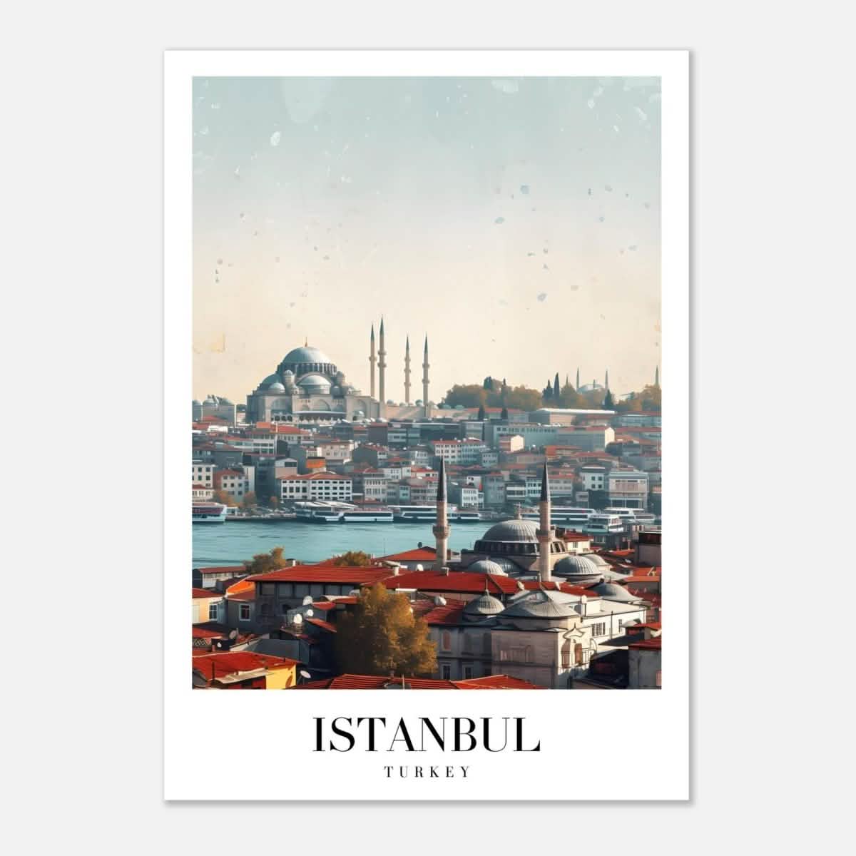 Da Vinci Travel Collection wall art print | Istanbul Turkey - Aluminum Print - 70x100 cm / 28x40″ -