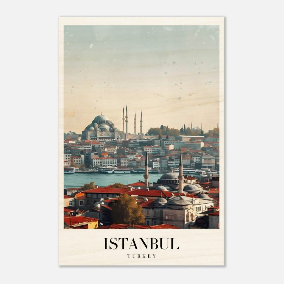 Da Vinci Travel Collection wall art print | Istanbul Turkey - Wood Prints - 50x75 cm / 20x30″ - 10 mm