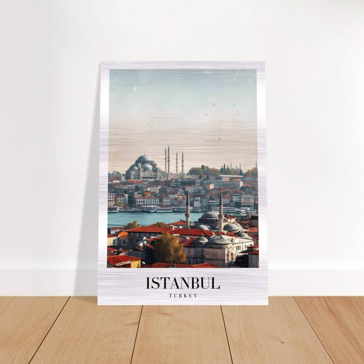 Da Vinci Travel Collection wall art print | Istanbul Turkey - Brushed Aluminum Print - 70x100 cm / 28x40″ -
