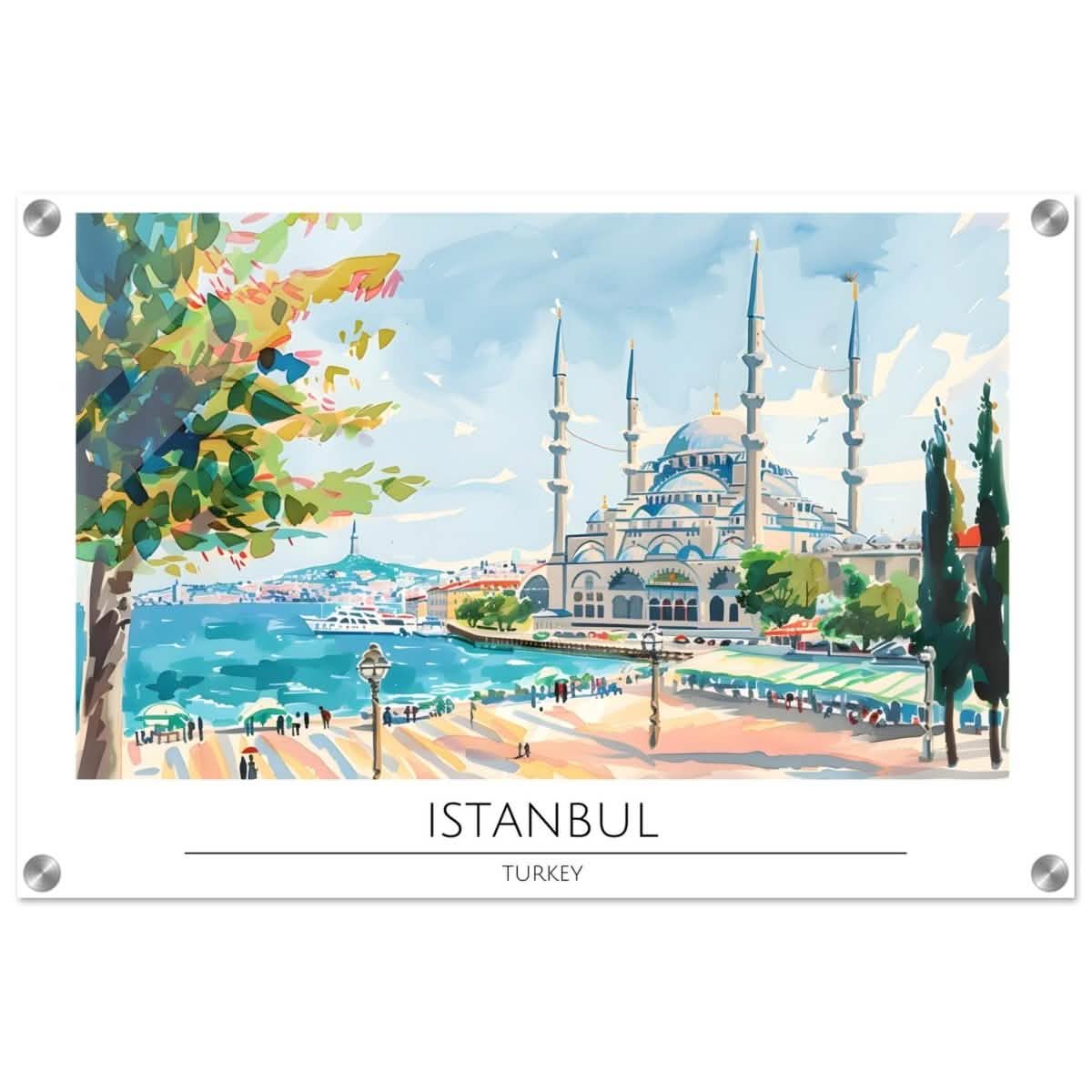 Da Vinci Travel Collection wall art print | Istanbul Turkey - Acrylic Print - 40x60 cm / 16x24″ -