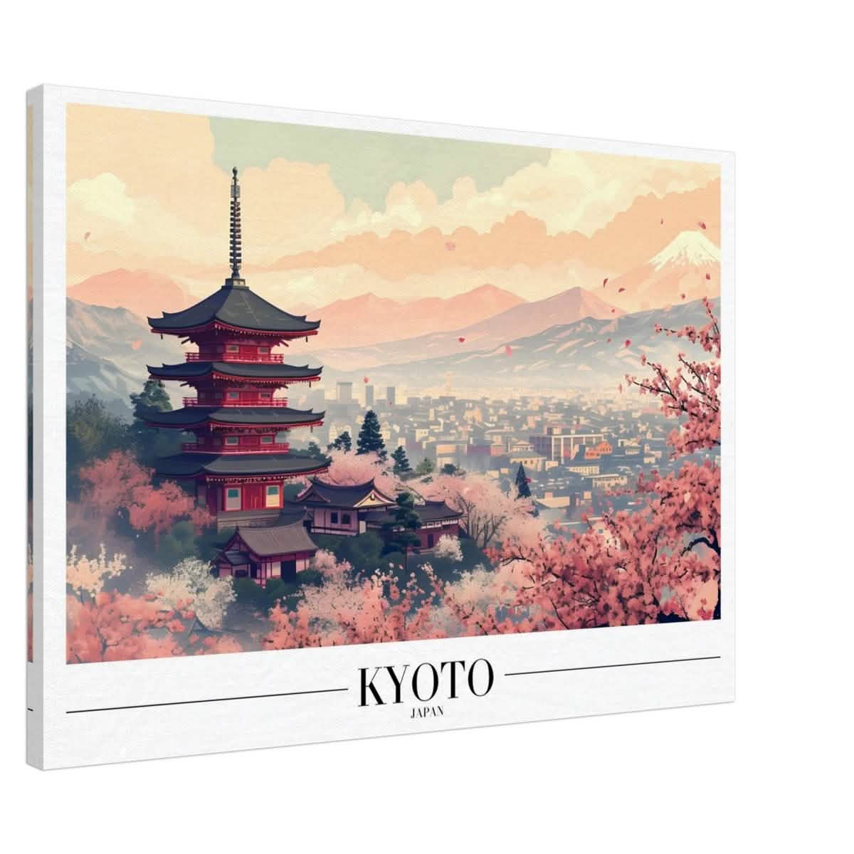 Da Vinci Travel Collection wall art print | Kyoto Japan - Canvas - 70x100 cm / 28x40″ - Thick