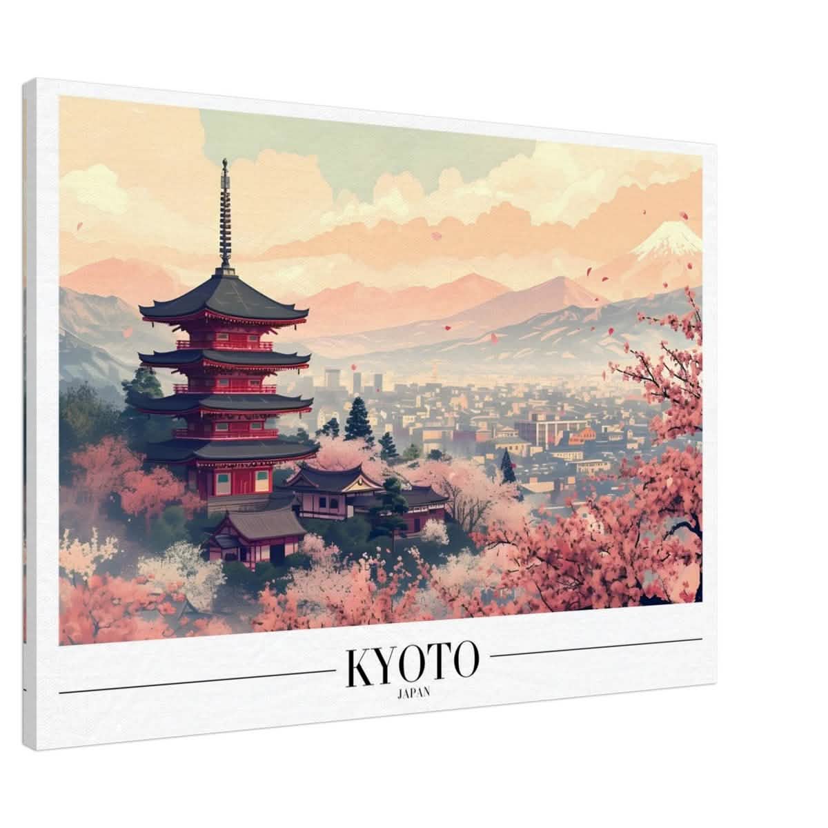 Da Vinci Travel Collection wall art print | Kyoto Japan - Canvas - 70x100 cm / 28x40″ - Slim