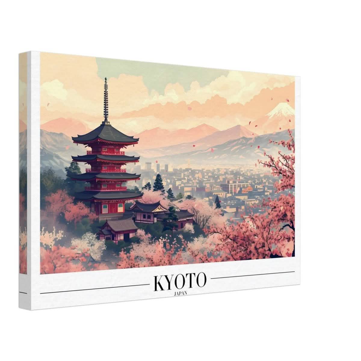 Da Vinci Travel Collection wall art print | Kyoto Japan - Canvas - 30x45 cm / 12x18″ - Slim