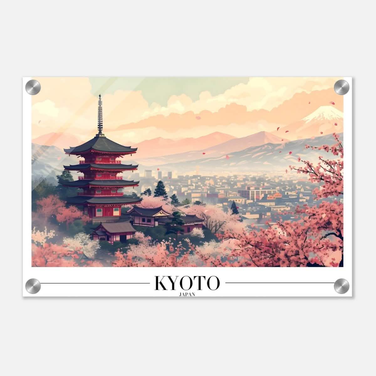 Da Vinci Travel Collection wall art print | Kyoto Japan - Acrylic Print - 30x45 cm / 12x18″ -