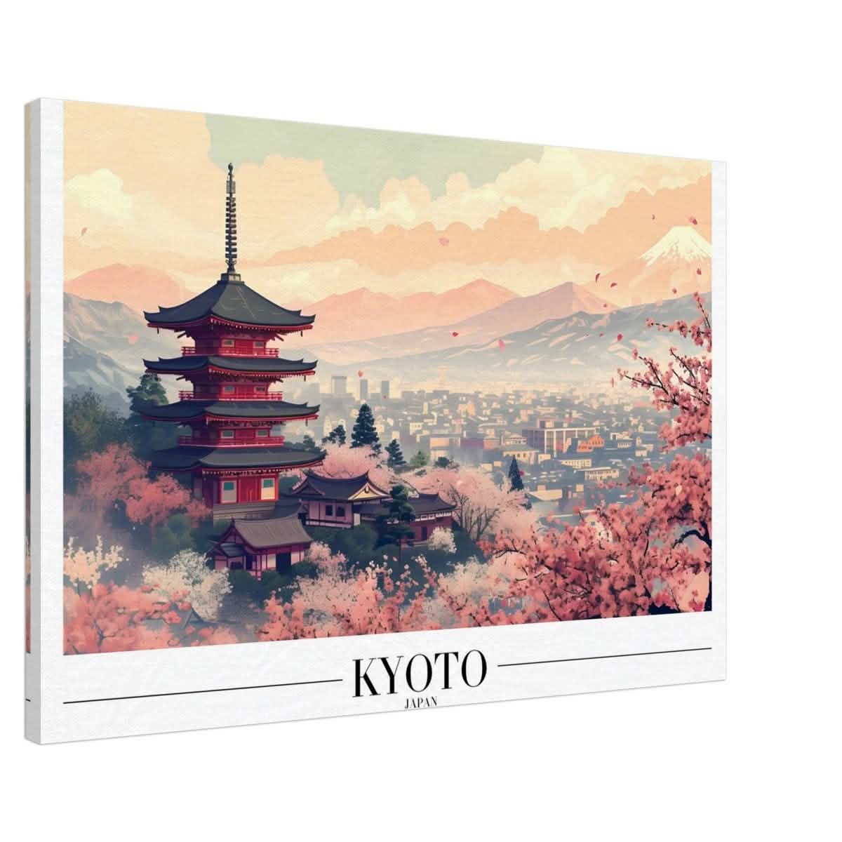 Da Vinci Travel Collection wall art print | Kyoto Japan - Canvas - 60x90 cm / 24x36″ - Slim