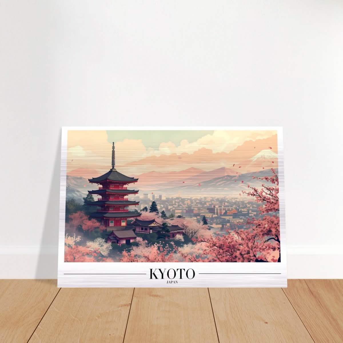 Da Vinci Travel Collection wall art print | Kyoto Japan - Brushed Aluminum Print - 70x100 cm / 28x40″ -