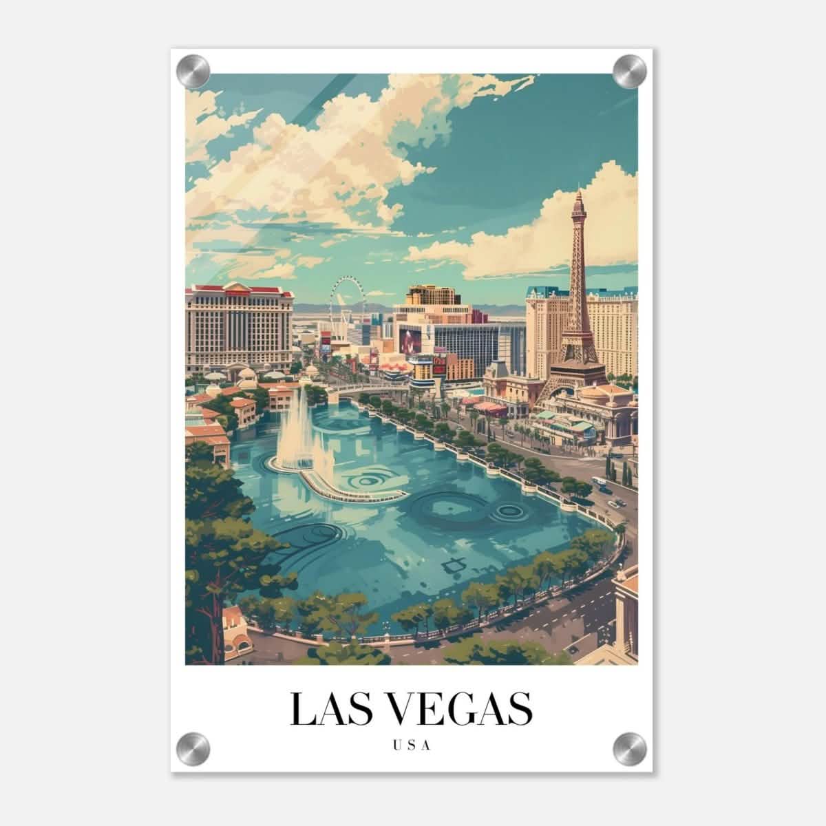 Da Vinci Travel Collection wall art print | Las Vegas USA - Acrylic Print - 30x45 cm / 12x18″ -
