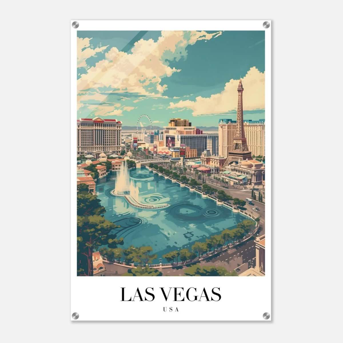 Da Vinci Travel Collection wall art print | Las Vegas USA - Acrylic Print - 60x90 cm / 24x36″ -
