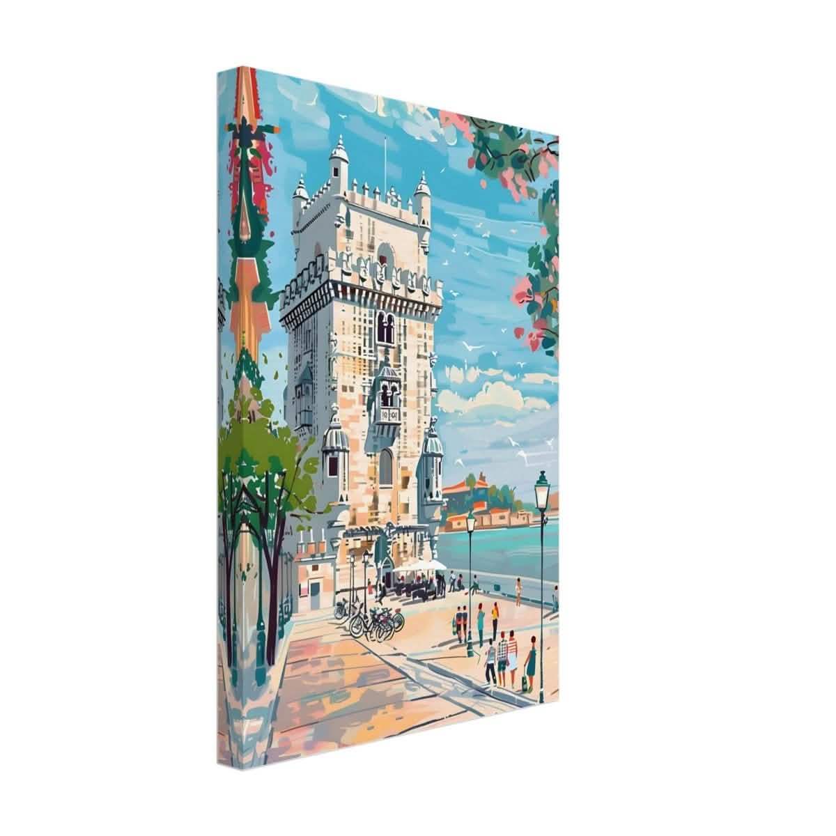 Da Vinci Travel Collection wall art print | Lisbon Portugal - Canvas - 30x45 cm / 12x18″ - Thick