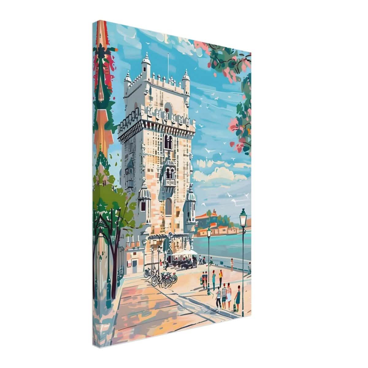 Da Vinci Travel Collection wall art print | Lisbon Portugal - Canvas - 40x60 cm / 16x24″ - Slim