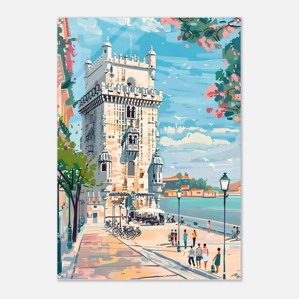 Da Vinci Travel Collection wall art print | Lisbon Portugal - Acrylic Print - 70x100 cm / 28x40″ -