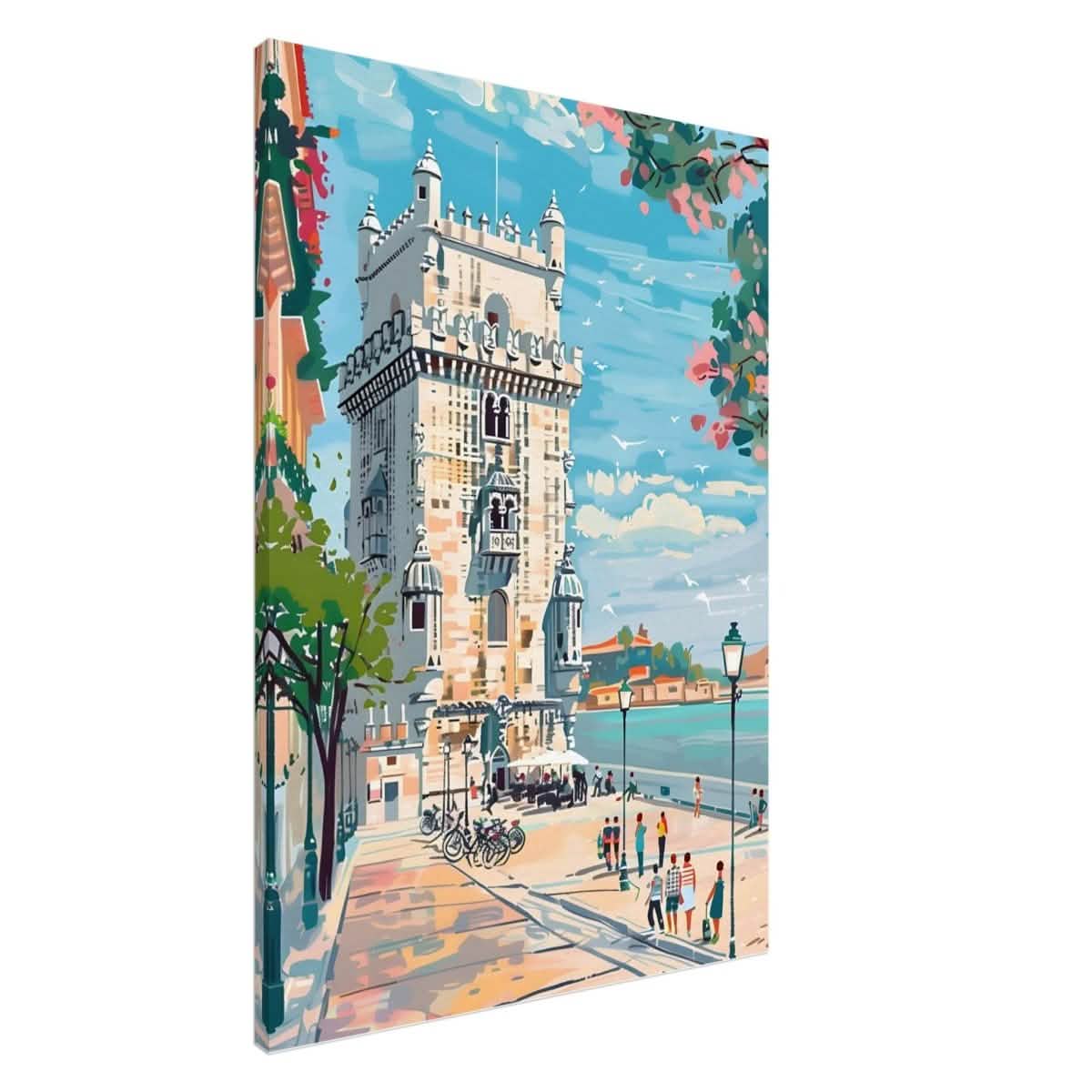 Da Vinci Travel Collection wall art print | Lisbon Portugal - Canvas - 70x100 cm / 28x40″ - Slim