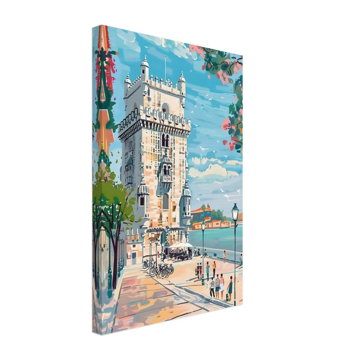 Da Vinci Travel Collection wall art print | Lisbon Portugal - Canvas - 30x45 cm / 12x18″ - Slim