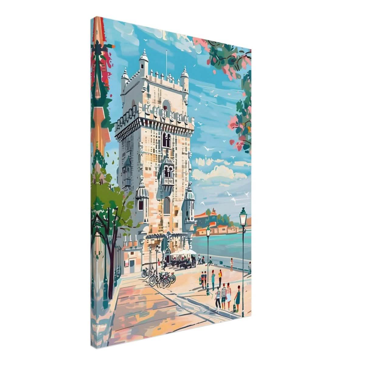 Da Vinci Travel Collection wall art print | Lisbon Portugal - Canvas - 60x90 cm / 24x36″ - Thick
