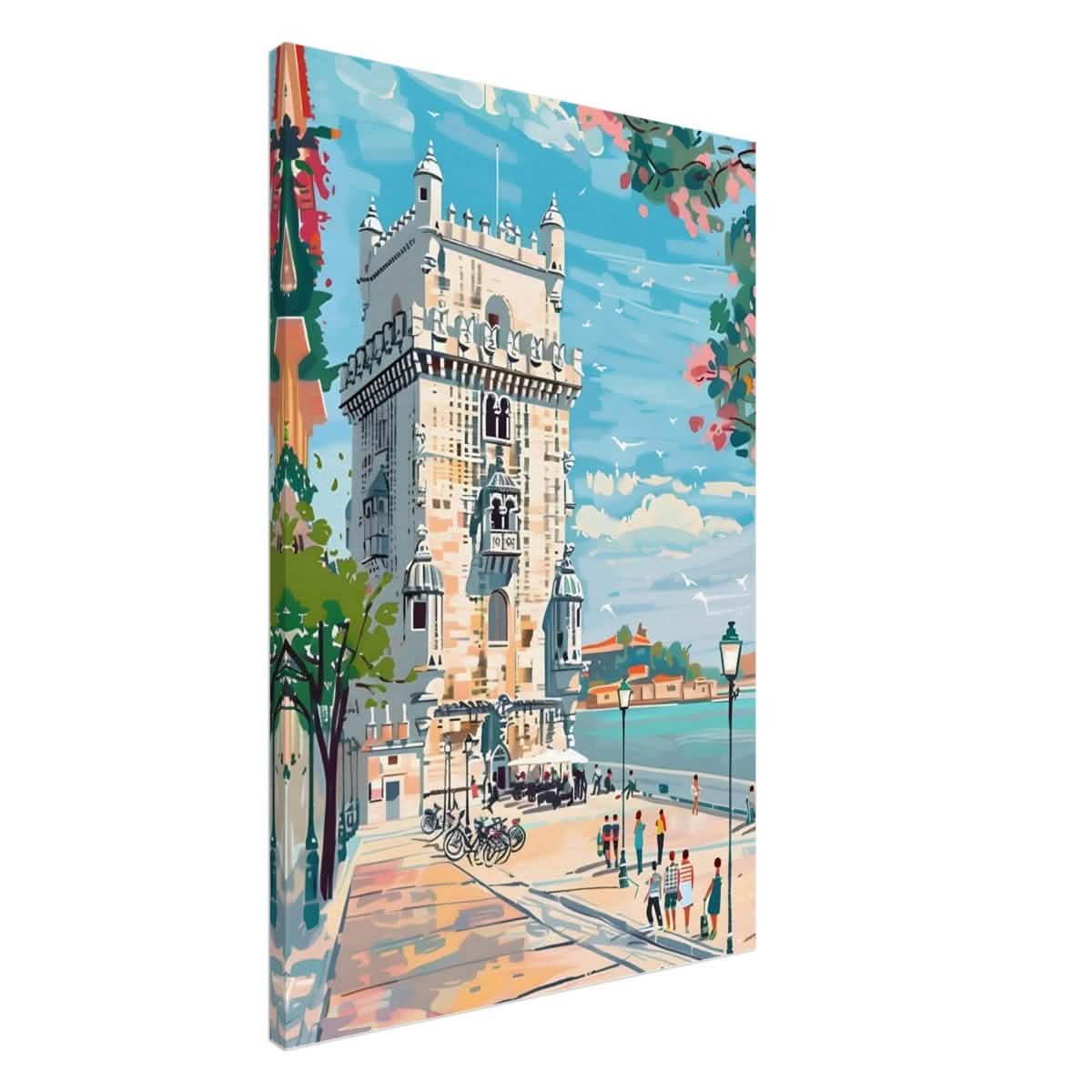 Da Vinci Travel Collection wall art print | Lisbon Portugal - Canvas - 60x90 cm / 24x36″ - Slim