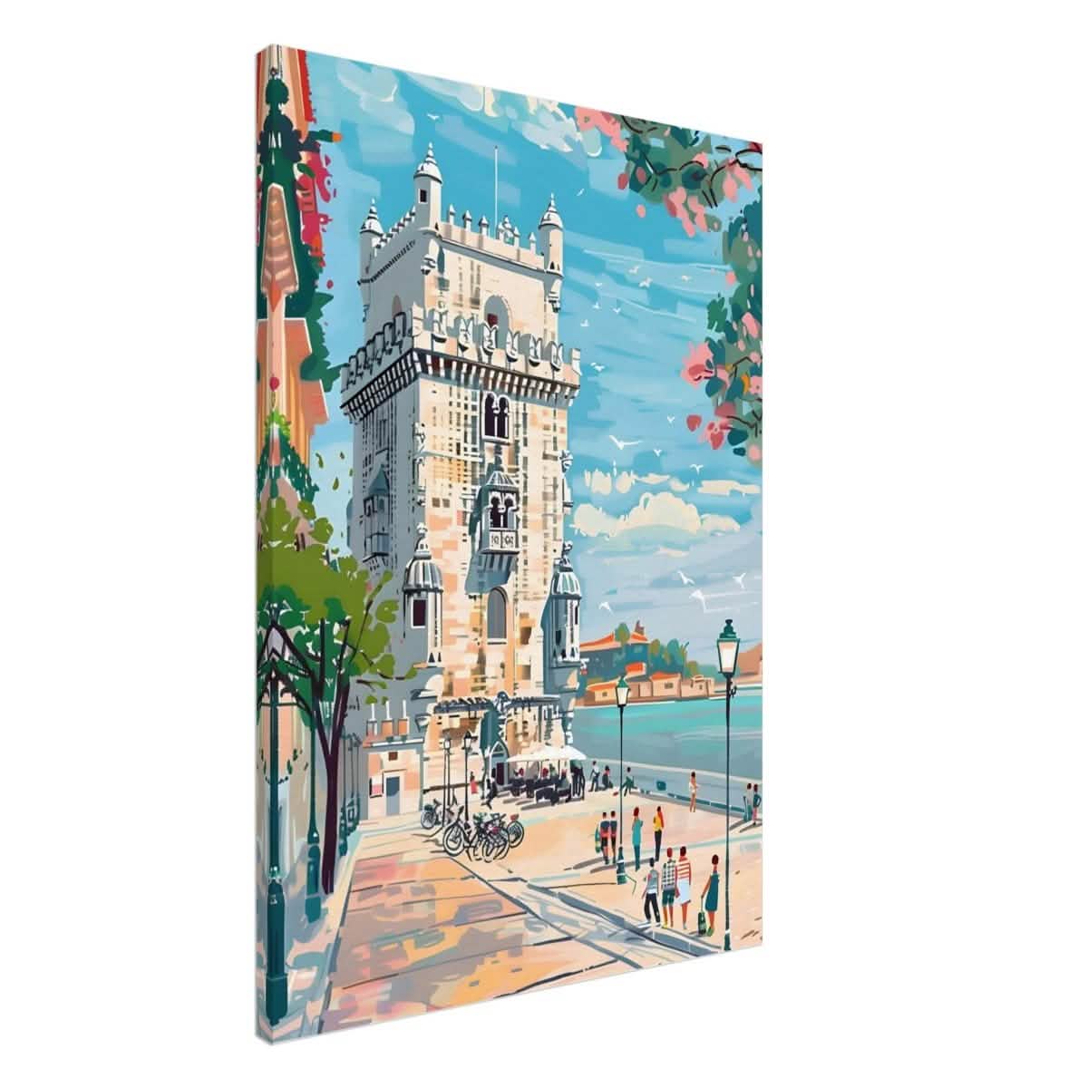 Da Vinci Travel Collection wall art print | Lisbon Portugal - Canvas - 70x100 cm / 28x40″ - Thick