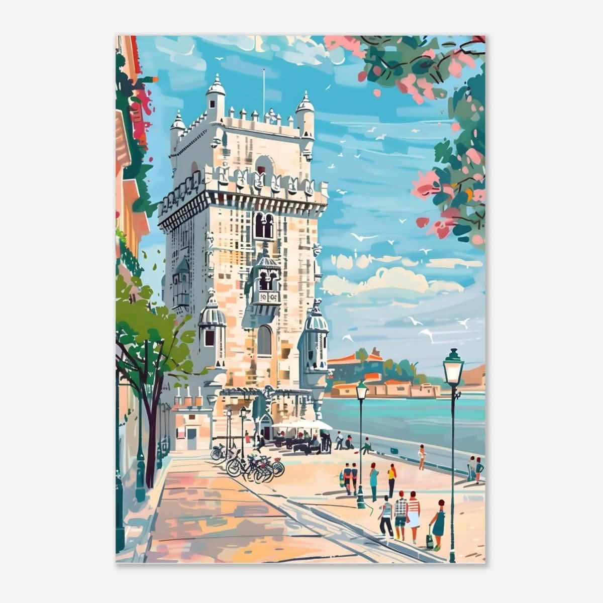 Da Vinci Travel Collection wall art print | Lisbon Portugal - Aluminum Print - 70x100 cm / 28x40″ -