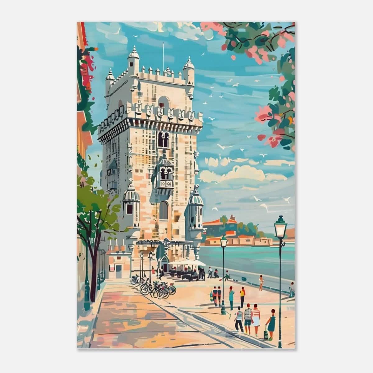 Da Vinci Travel Collection wall art print | Lisbon Portugal - Wood Prints - 40x60 cm / 16x24″ - 10 mm